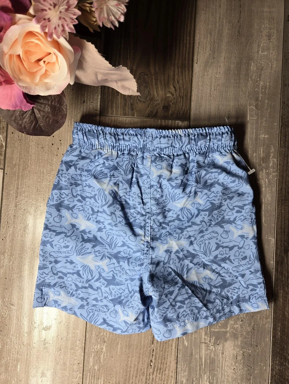 NWT Toddler Boy Blue Shark Swim Trunks – Size 2T